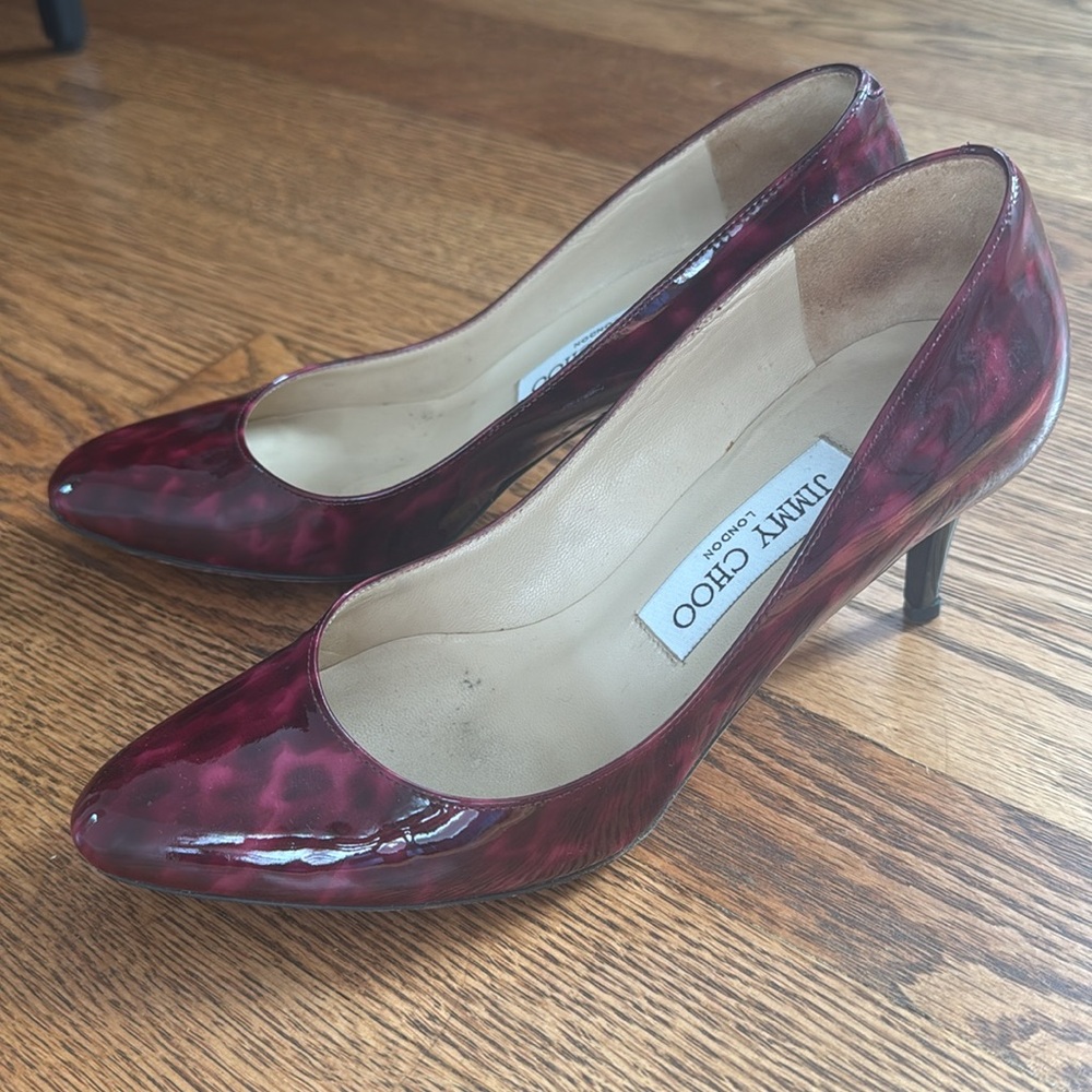 Jimmy Choo Burgundy Women's Heels